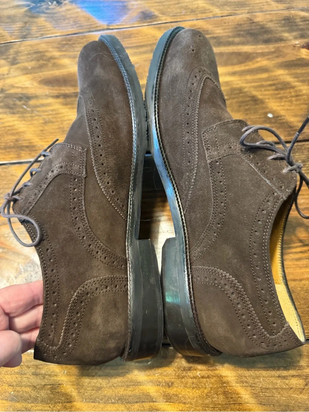 Like New Bostonian Florentine Brown Suede Oxford Toe Shoes 11.5